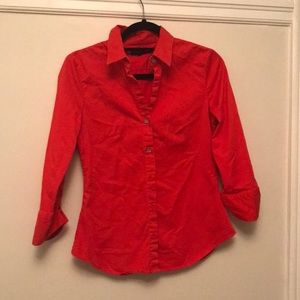 Orange button-up blouse/shirt